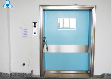En dehors de la poudre couleur bleue enduite de filtre à air d'hôpital avec la porte d'oscillation simple