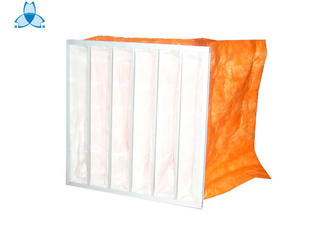 Capacité sale élevée de filtre à air orange industriel de poche avec le joint en caoutchouc d'EVA ou de silice 0