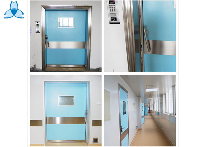 Porte d'oscillation simple de porte de feuille d'hôpital avec le joint d'air et la configuration ignifuge 2