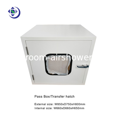 Porte de transfert en poudre en acier revêtu de salle blanche boîte de transfert en taille W650xD650xH660mm