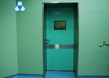 acheter Filtre à air manuel d'hôpital d'oscillation, porte simple de chambre d'hôpital de feuille avec la fenêtre de visionnement online manufacture