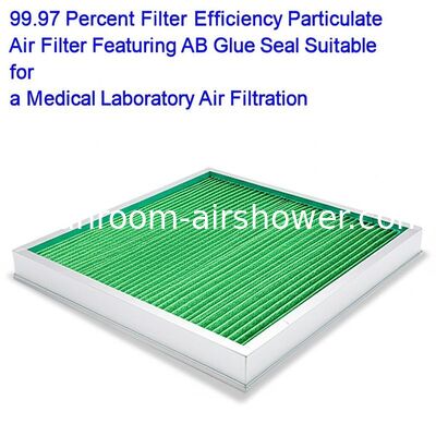 99.97 Percent Filter Efficiency Particulate Air Filter Featuring AB Glue Seal Suitable for Medical Laboratory Air Filtration