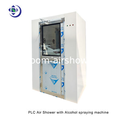W1500xD1000xH2100mm Douche à air de salle blanche avec ventilateur centrifugeur bouton d'arrêt d'urgence offrant élimination des particules en suspension dans l'air