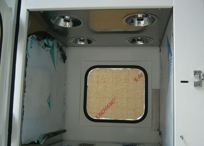 Boîte de passage médicale de douche d'air avec le couplage électrique, acier inoxydable 304 à l'intérieur, avec la fan de ventilateur 0