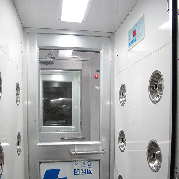 Douche d'air de soufflement automatique de Cleanroom avec la porte d'oscillation en aluminium de W730mm, largeur de 1230mm 0