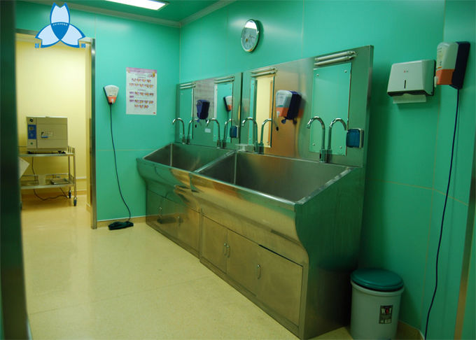 Bassins de main de filtre à air d'hôpital d'acier inoxydable avec des Cabinets pour la personne 2 2