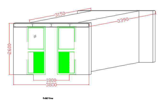 Type automatique caché de tunnel de cargaison pièce propre de douche d'air avec les portes coulissantes de double feuille 5