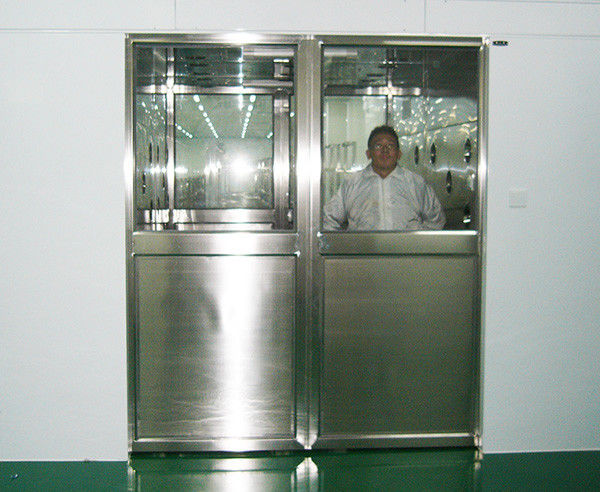 Type automatique caché de tunnel de cargaison pièce propre de douche d'air avec les portes coulissantes de double feuille 1