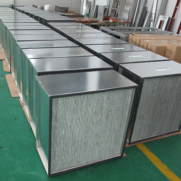 Filtre à air galvanisé de la capacité élevée HEPA de cadre avec la classe en aluminium du séparateur H13 1