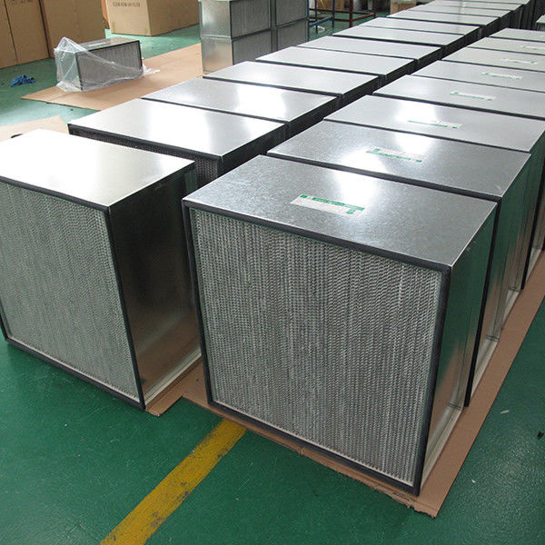 Filtre à air galvanisé de la capacité élevée HEPA de cadre avec la classe en aluminium du séparateur H13 0